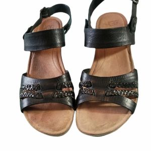 UGG LEATHER STRAPPY SLINGBACK SANDAL